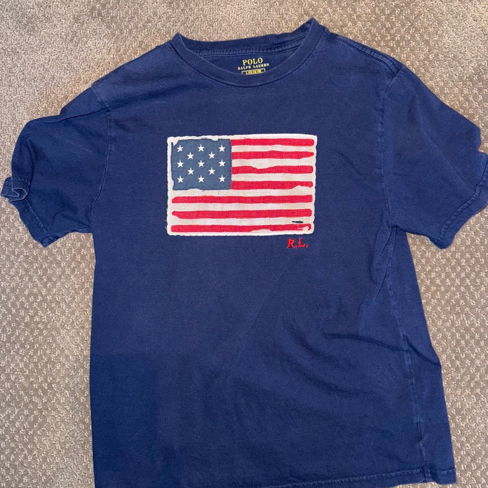 Polo by Ralph Lauren Kids Navy Flag Tee size 12~14